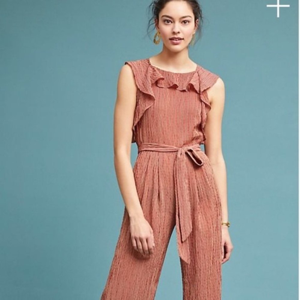 EVA FRANCO FOR ANTHROPOLOGIE Terracotta Jumpsuit in Size XS